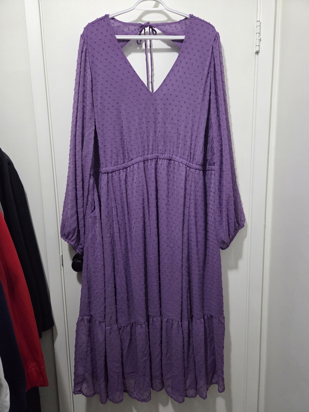 torrid Tea Length Clip Dot Open Back A-line Midi Dress 4X